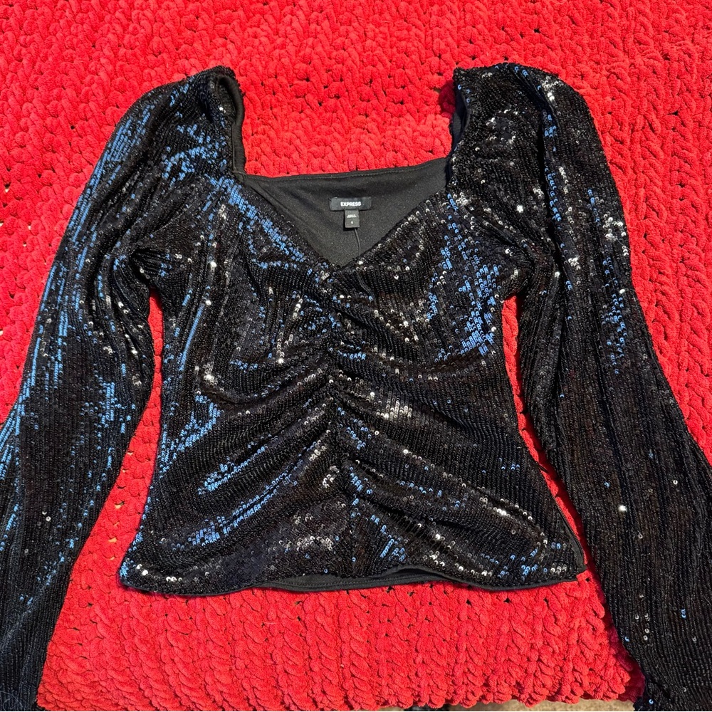 Sequin crop top